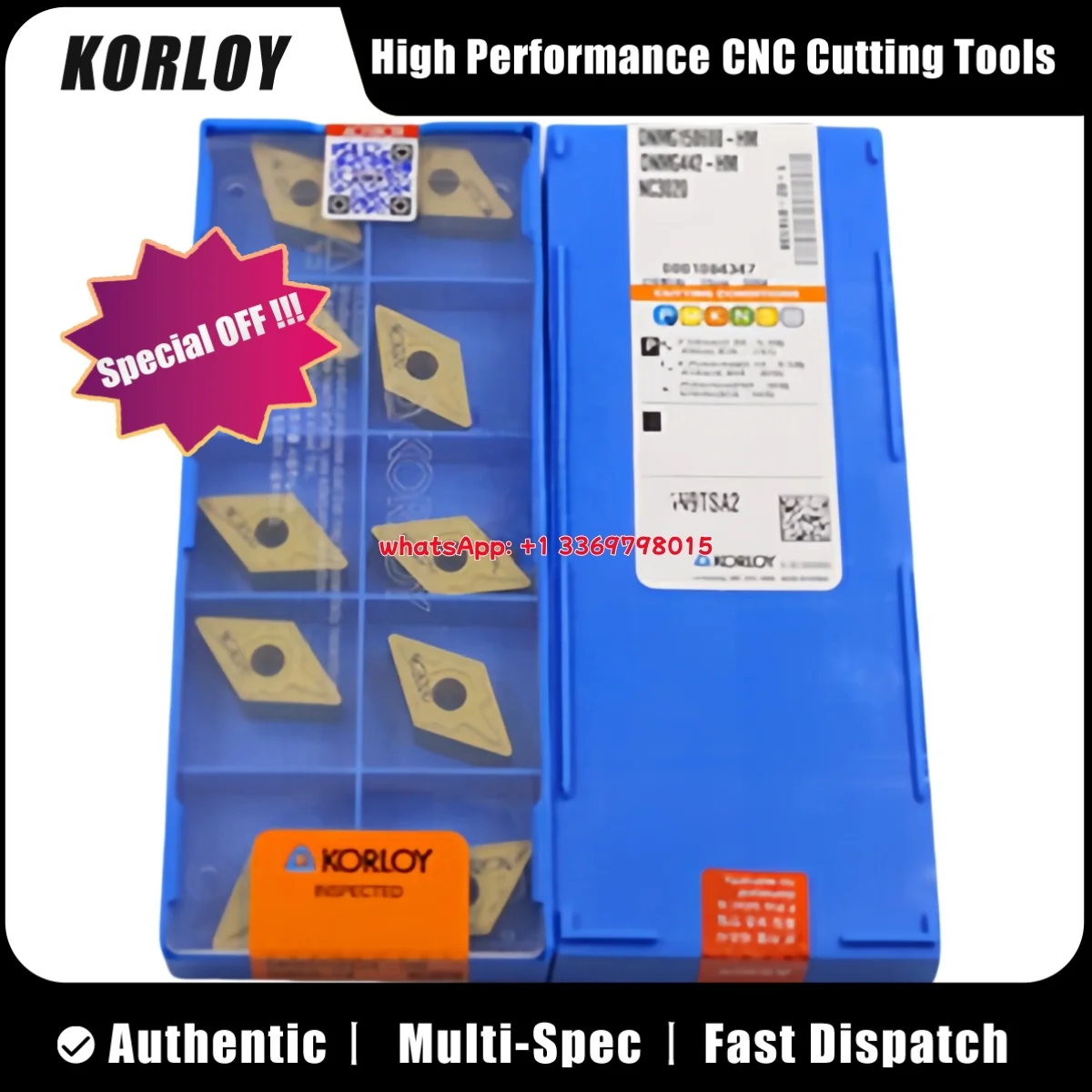

KORLY Original DNMG1104 04 08 DNMG1504 04 08 DNMG1506 04 -HF HM HA HS VP2 CC115 CN2000 H01 LM9810 Turning Insert10pcs