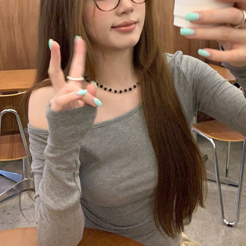 ملابس يومية غير رسمية للحفلات، قميص نسائي مثير باللون الأزرق الداكن، بأكمام طويلة، متوفر بمقاسات مختلفة