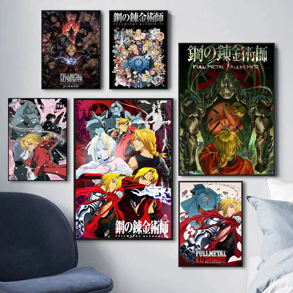 Fantasy Anime F-Fullmetal Alchemist Self-adhesive Art Poster Whitepaper Prints Posters Artwork Aesthetic Art Wall Painting