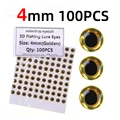 100 piezas doradas de 4 mm