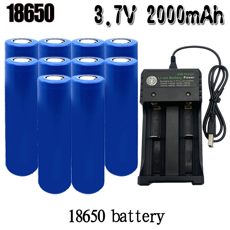 

100% Original 18650 Batterie 3,7V 2000mAh entladung 18650 Li-Ion batterie rechargable Batterie für taschenlampe