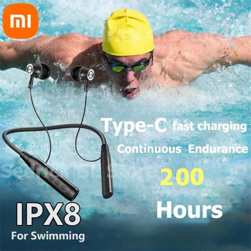 Xiaomi Wireless Headphones 200 Hours Endurance Bluetooth Headset Stereo Neckband Earphones Sport Swim Auriculares For TF Card