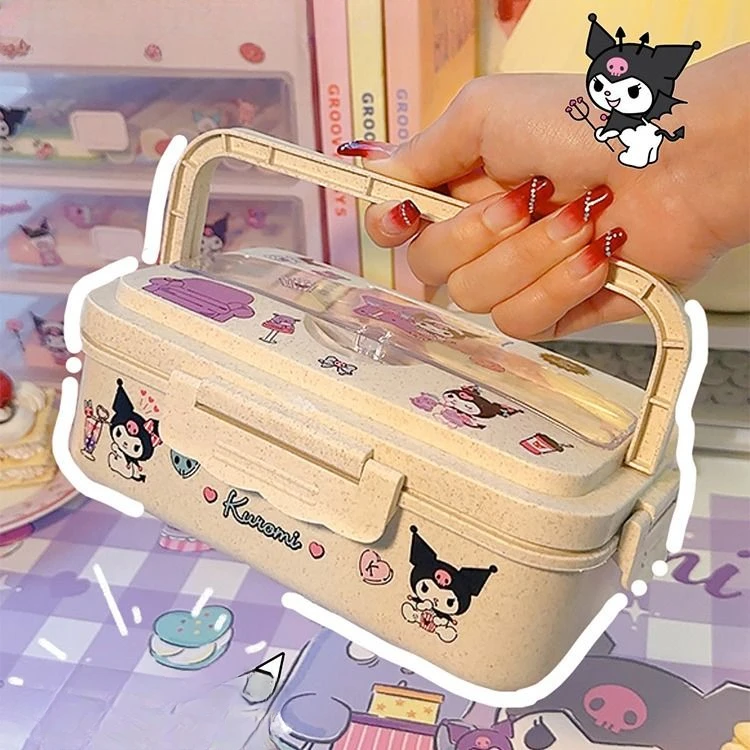 

Premium Maca Meal Box with Lid for Work and Study, Must-Have Bento Box for Office Workers and Students, Anime Peripheral Product
