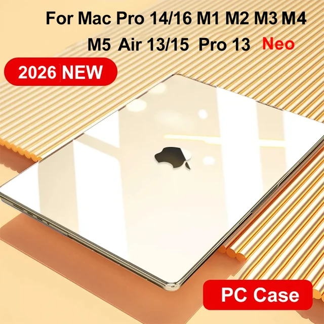 Etui na laptopy Macbook Pro 14 Case M5 M2 2026 Neo A18 Pro 16 Cover M3 M4 M1 Mac Book Air 13 Case 2026 13.6 Air 15.3 Funda