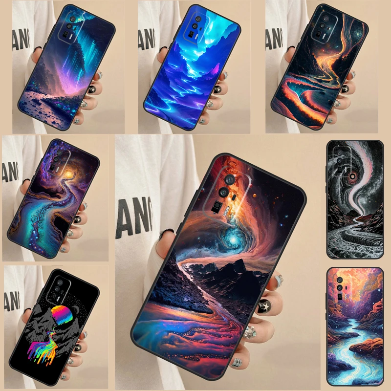 Cosmic River Case For Xiaomi 13 Ultra 12T 11T Pro 12 Lite 12X POCO F5 X3 X5 M6 Pro M5 X4 F4 GT F3 Cover