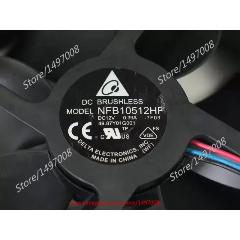 

Delta Electronics NFB10512HF 7F03 DC 12V 0.39A 105x105x32mm 3-Wire Server Projector Cooling Fan
