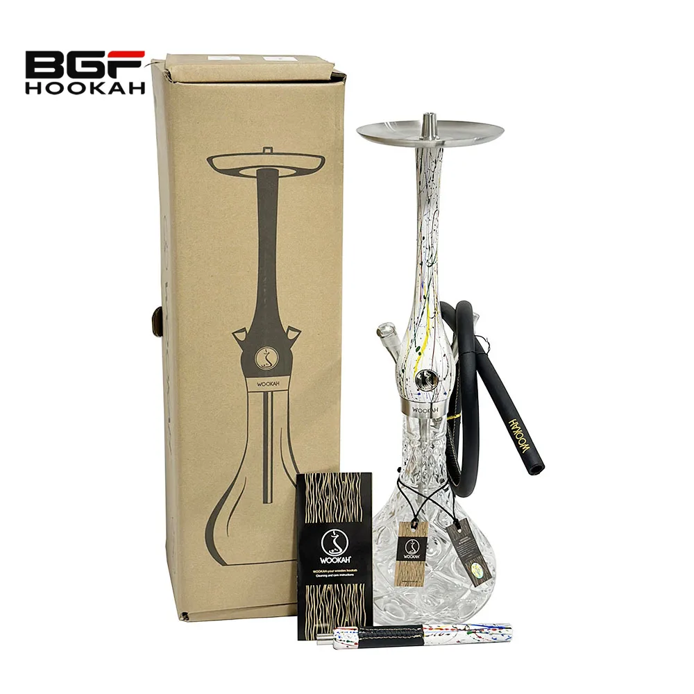 Stainless Steel Colorful Wookah Hookah Set Shisha Smoking Accessories Narguile Sheesha Hookah Set