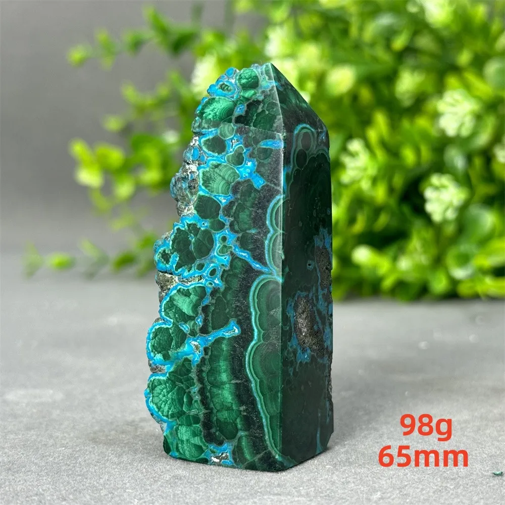 Natural Gemstone Blue Malachite Tower Free Form Obelisk Raw Mineral Specimen Reiki Healing Meditation Witchcraft Home Decor