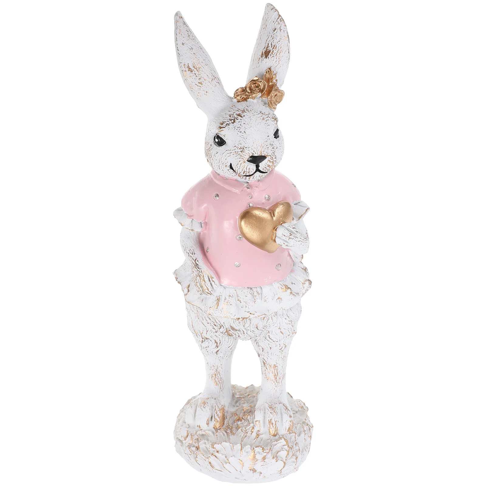 

Easter Bunny Resin Tabletop Statue Standing Decoration Spring Bunny Decor Decoration