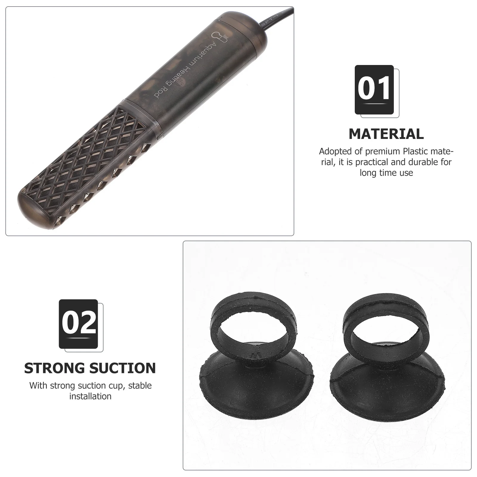 

Auto Constant Temperature Aquarium Heating Stick with Sucker Cups for Fish Tank Turtle Tank Heater Submersible Lightweight