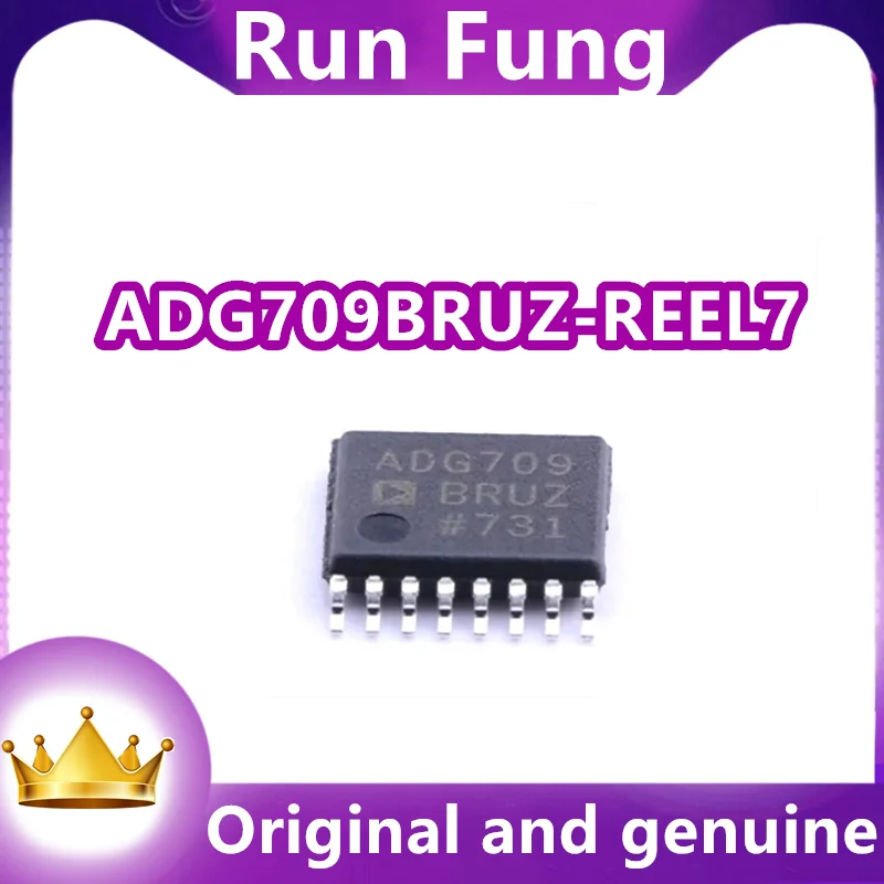 

5 шт./лот, новый оригинальный ADG709BRUZ-REEL7 ADG709BRUZ, 2-канальный ИС-переключатель 4:1, 4,5 Ом, 16-TSSOP