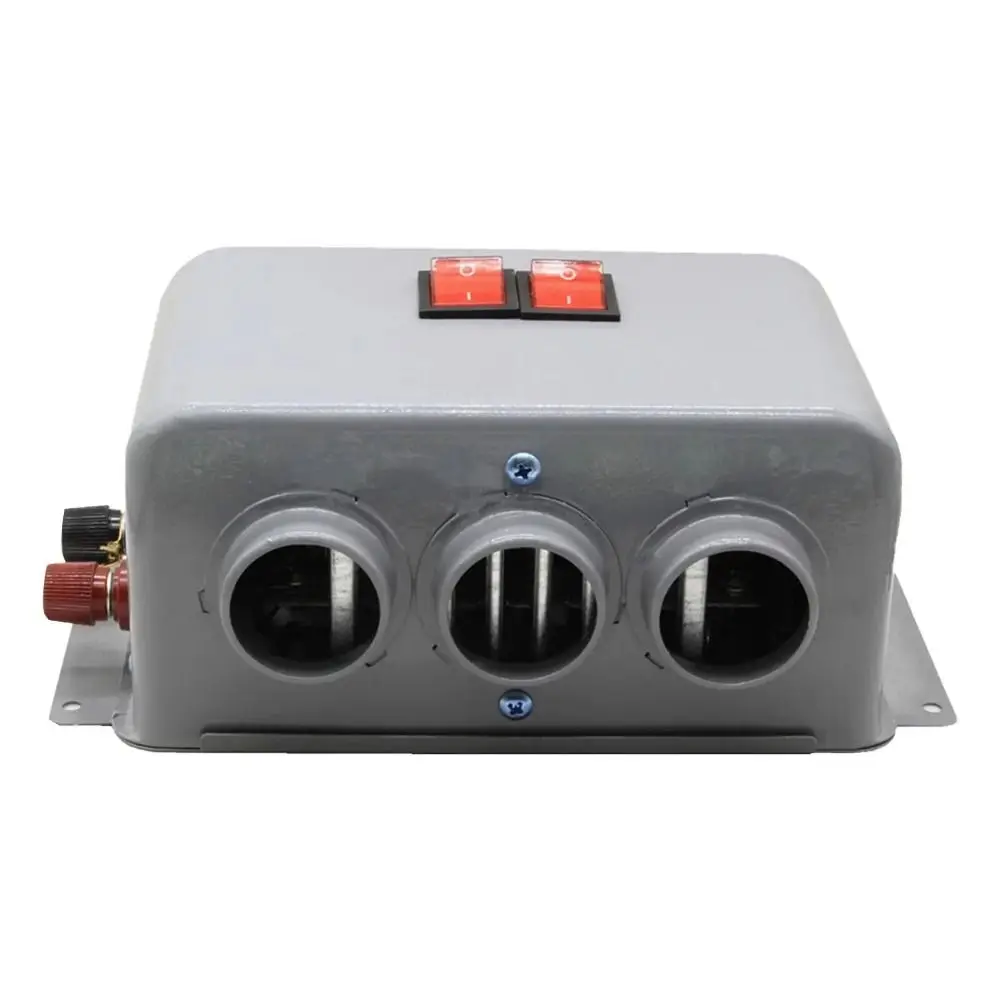 12V/24V Car Heater 600W‑800W 3 Hole Electric Heater Fan Low Noise High Power Portable Demister Defroster