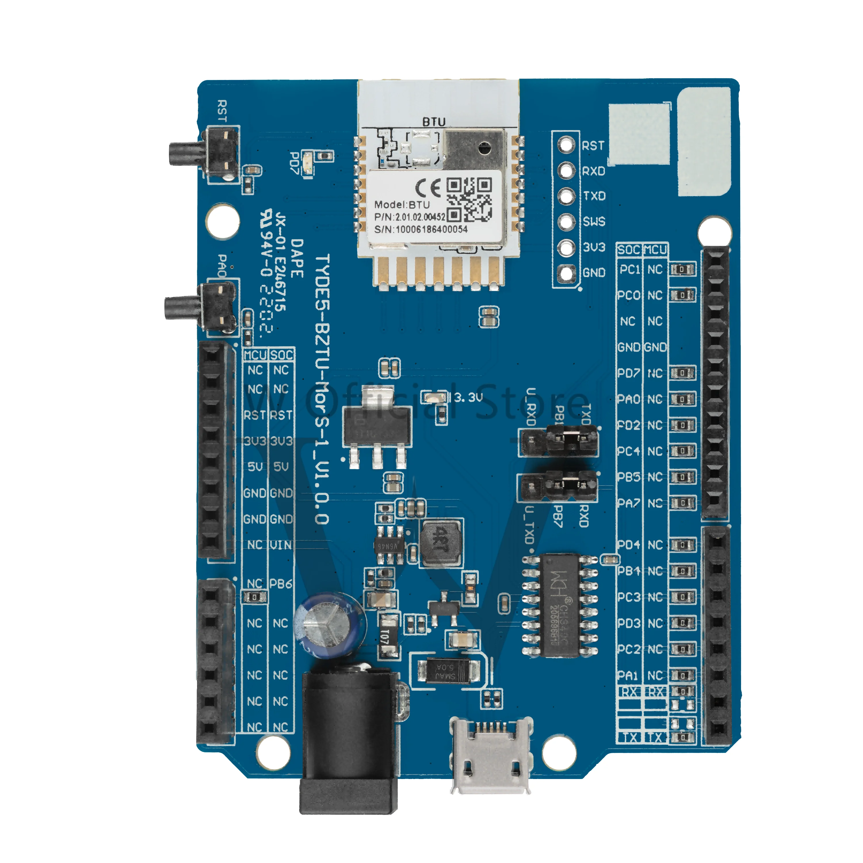 

TuyaOS BTU Bluetooth LE SoC Development Board BTU Tuya IoT Evaluation Board