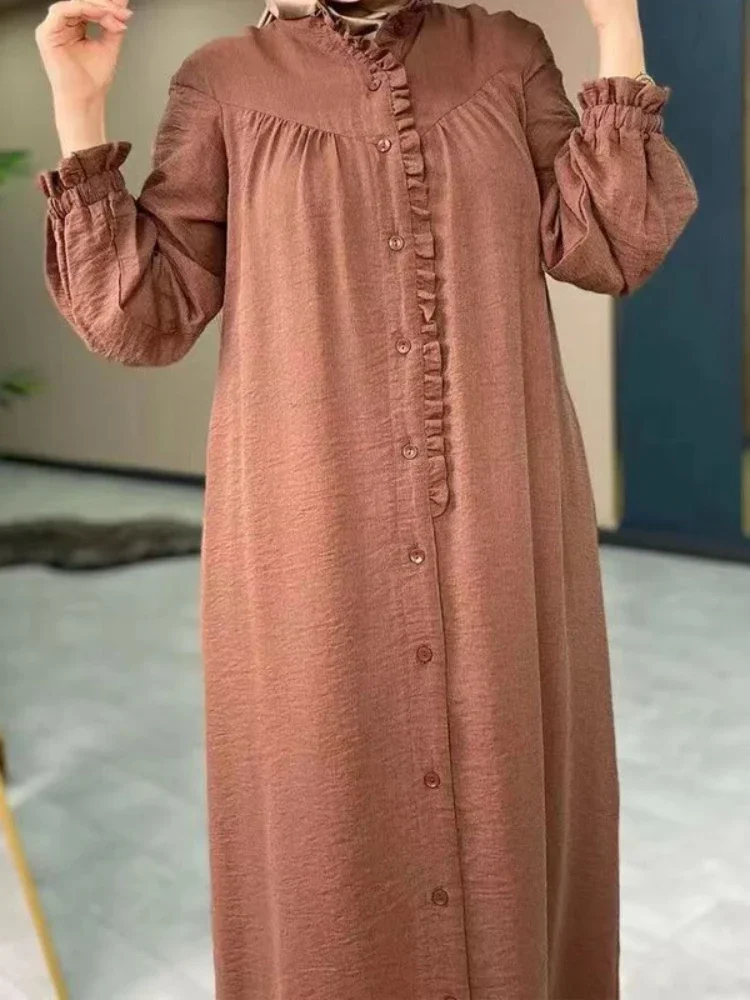 Vestido musulmán árabe saudí para mujer, túnica larga de Eid Abaya marroquí, Abayas de Dubái, caftán islámico, Ramadán, 2023