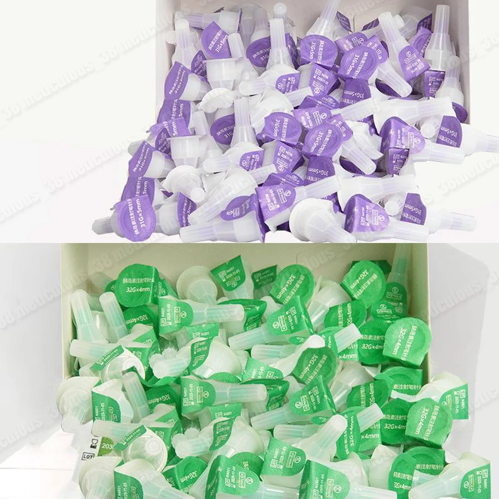 

100-1000Pcs Magic Pen Insulin Cartridges Pen Tip for Lilly Insulin Injection Pen Medical Independent Packaging 4/6/8mm 32G/31G