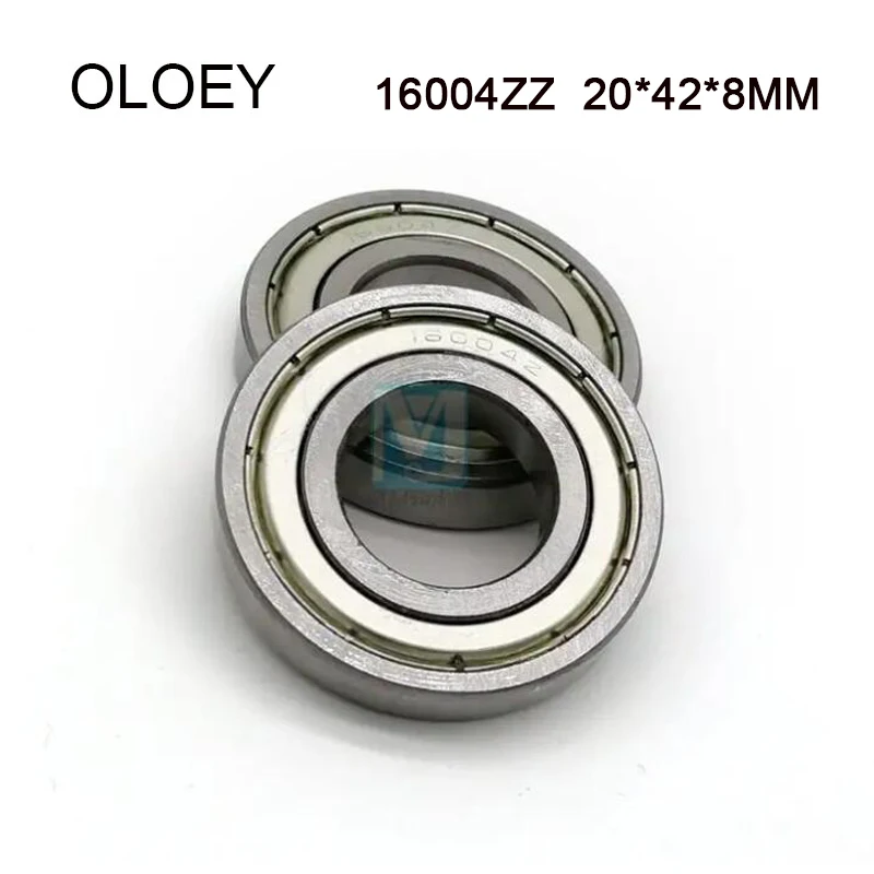 

16004ZZ 20x42x8(mm) 4/8pcs Bearing ABEC-1 Rubber Sealing Type Chrome Steel Deep Groove Bearing