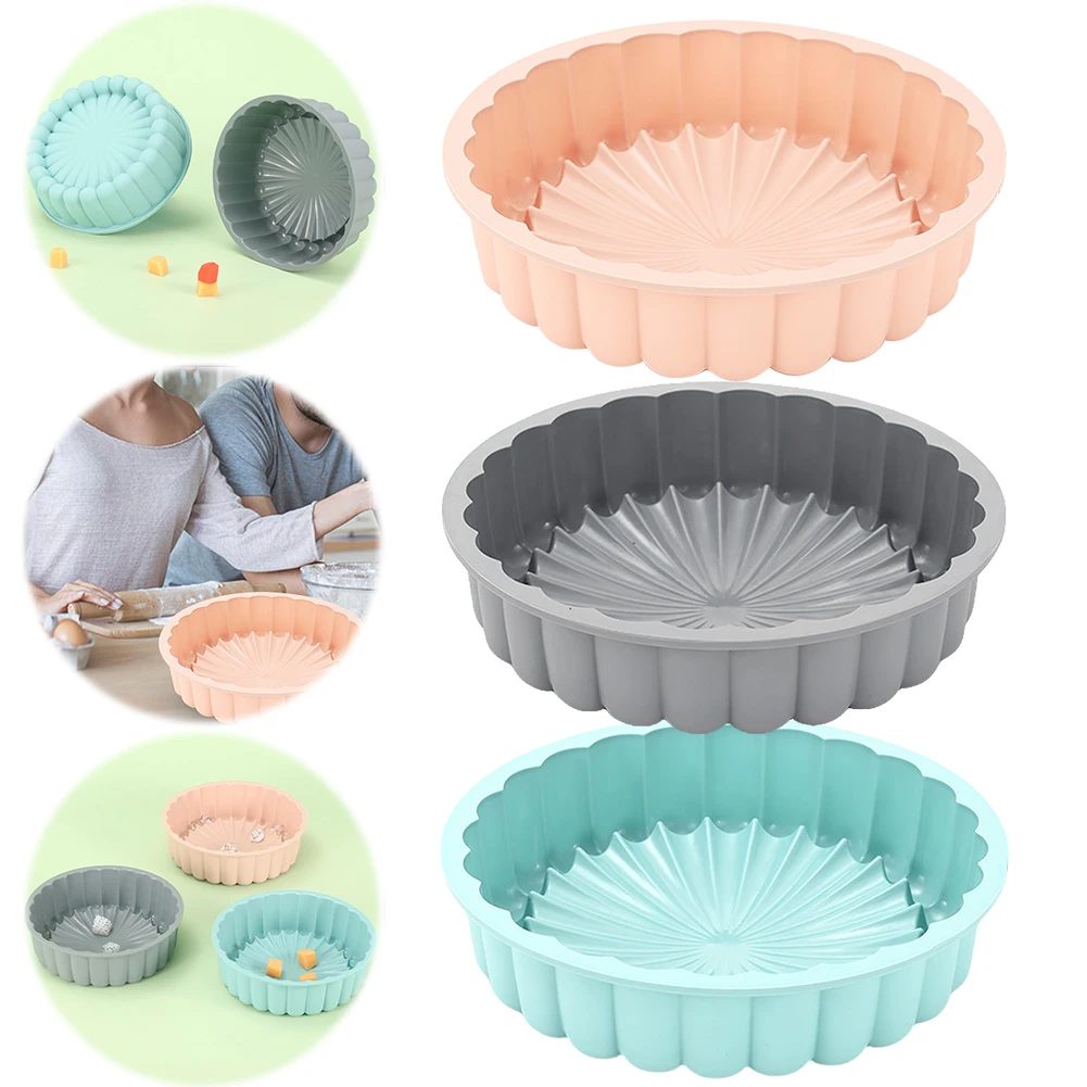 Silicone Charlotte Cake Mold Non-Stick Bread Flan Mold Multifunctional Shortcake Baking Pan for Kitchen Baking