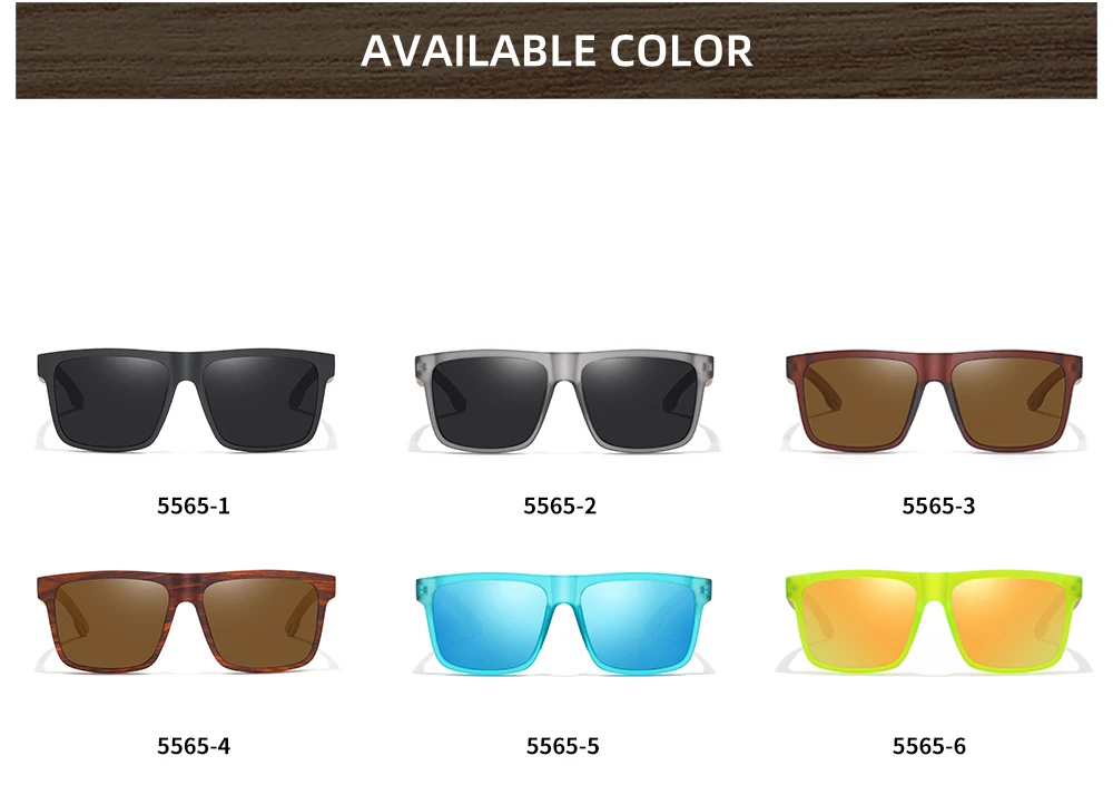 GM Neuheiten Schwarze Holz-Polarisierte Sonnenbrille für Herren Bambus-Sonnenbrille Rote UV400-Gläser Modische Fahrsonnenbrille CartonS5565 – Detail 7