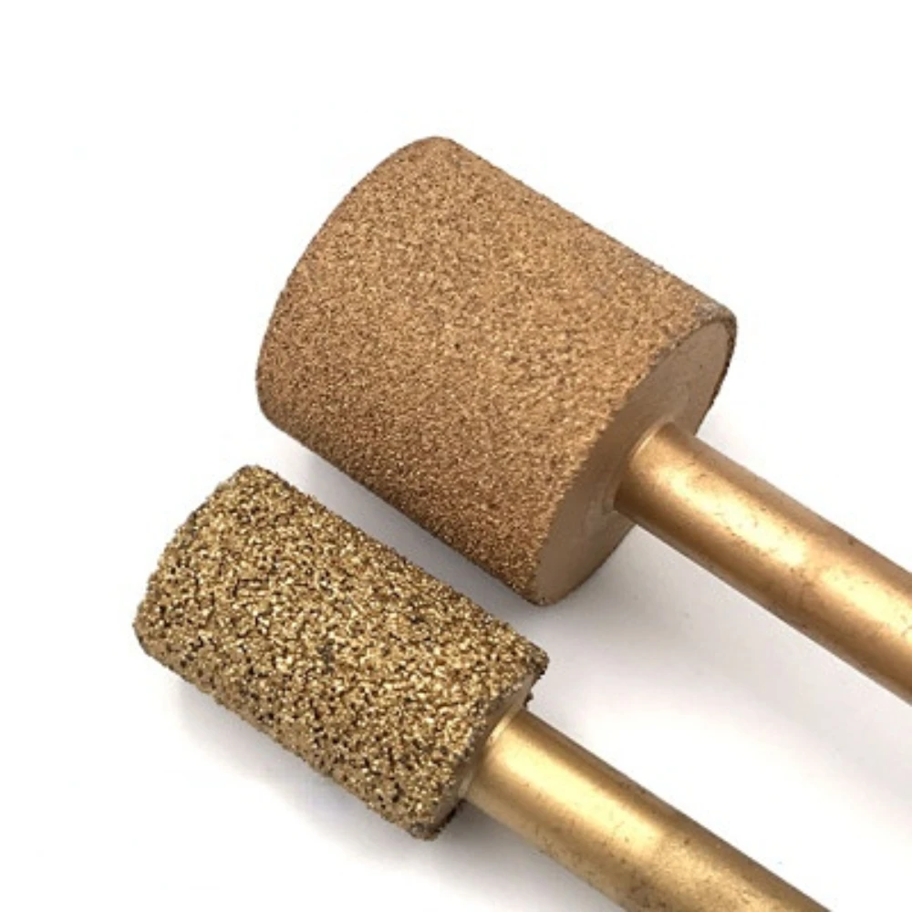 Alloy Grinding Head 6mm Shank Brazed Diamond Grinding Head Jade Peeling Stone Carving Flat Head Cylindrical Grinding Cutter