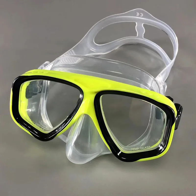 

Маска для дайвинга для взрослых — водонепроницаемый противотуманный жидкий силикон, профессиональное снаряжение для подводного плавания