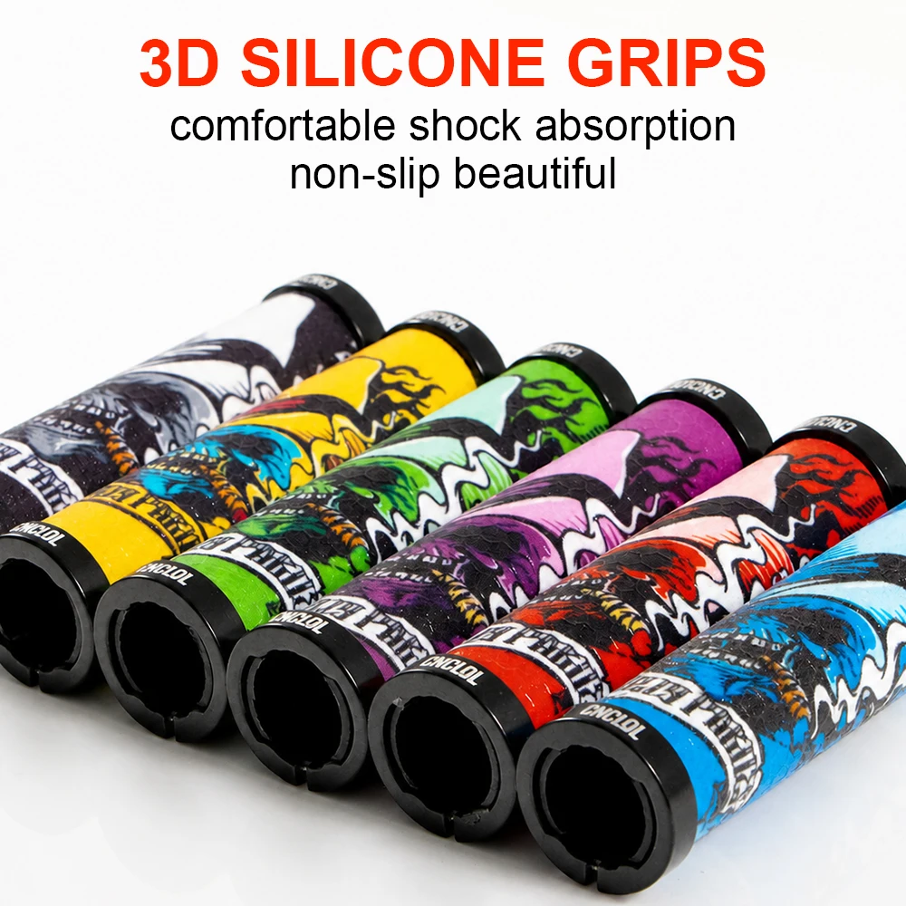CNC Mountainbike Griffe Silikon MTB Manschetten Gel Fahrrad Lenker Grip Lock Auf Radfahren Zubehör Fit Flache Riser Griff Bars – Detail 1