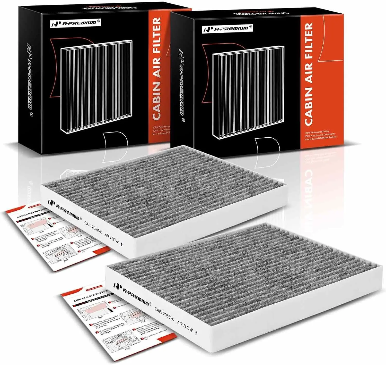 

2-PC Cabin Air Filter with Activated Carbon Compatible with Hyundai Accent 2018-2022, Elantra 2017-2020, Elantra GT & Kia Forte