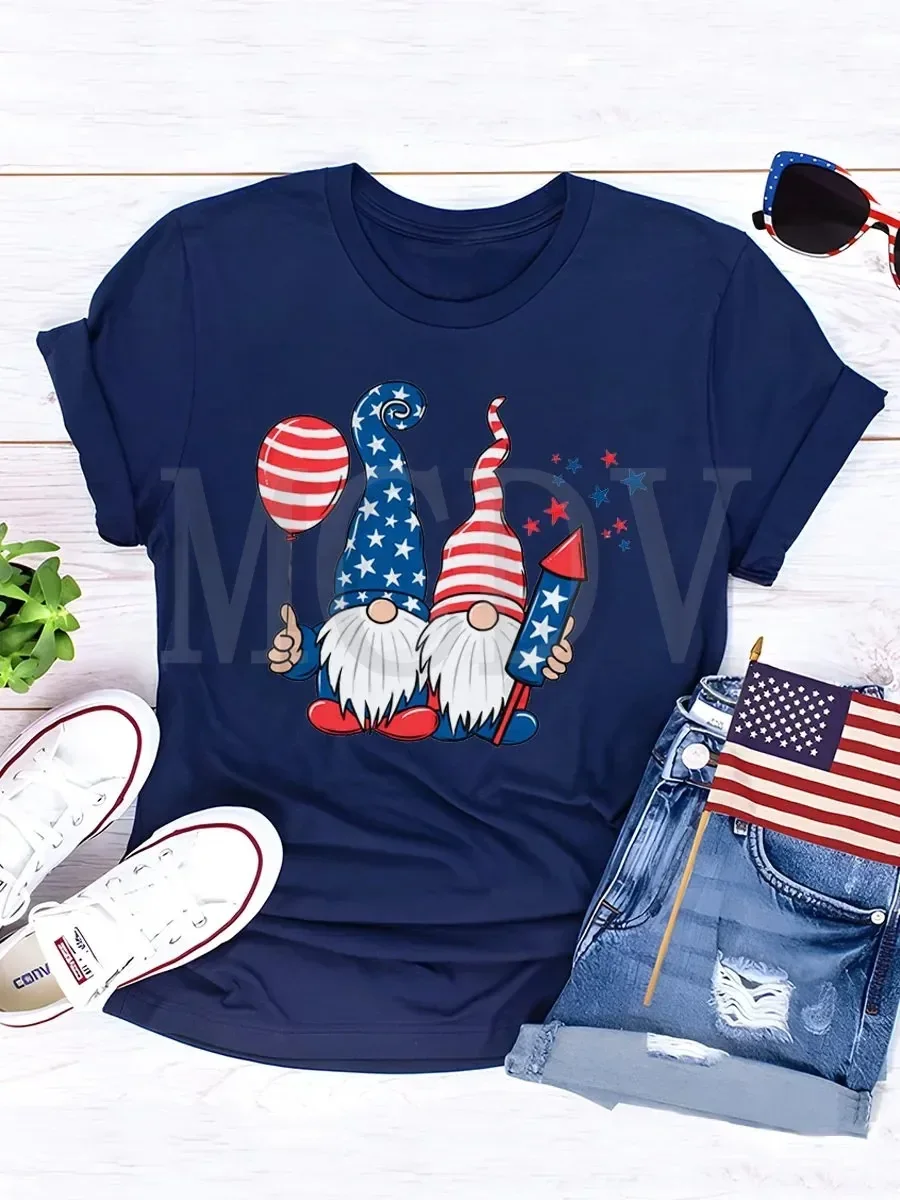 

2023 Summer Men's Happy Independence Day Art Cute Casual T-Shirt The Colorful The Best He Him Hole LGBT3D Printed T Shirt