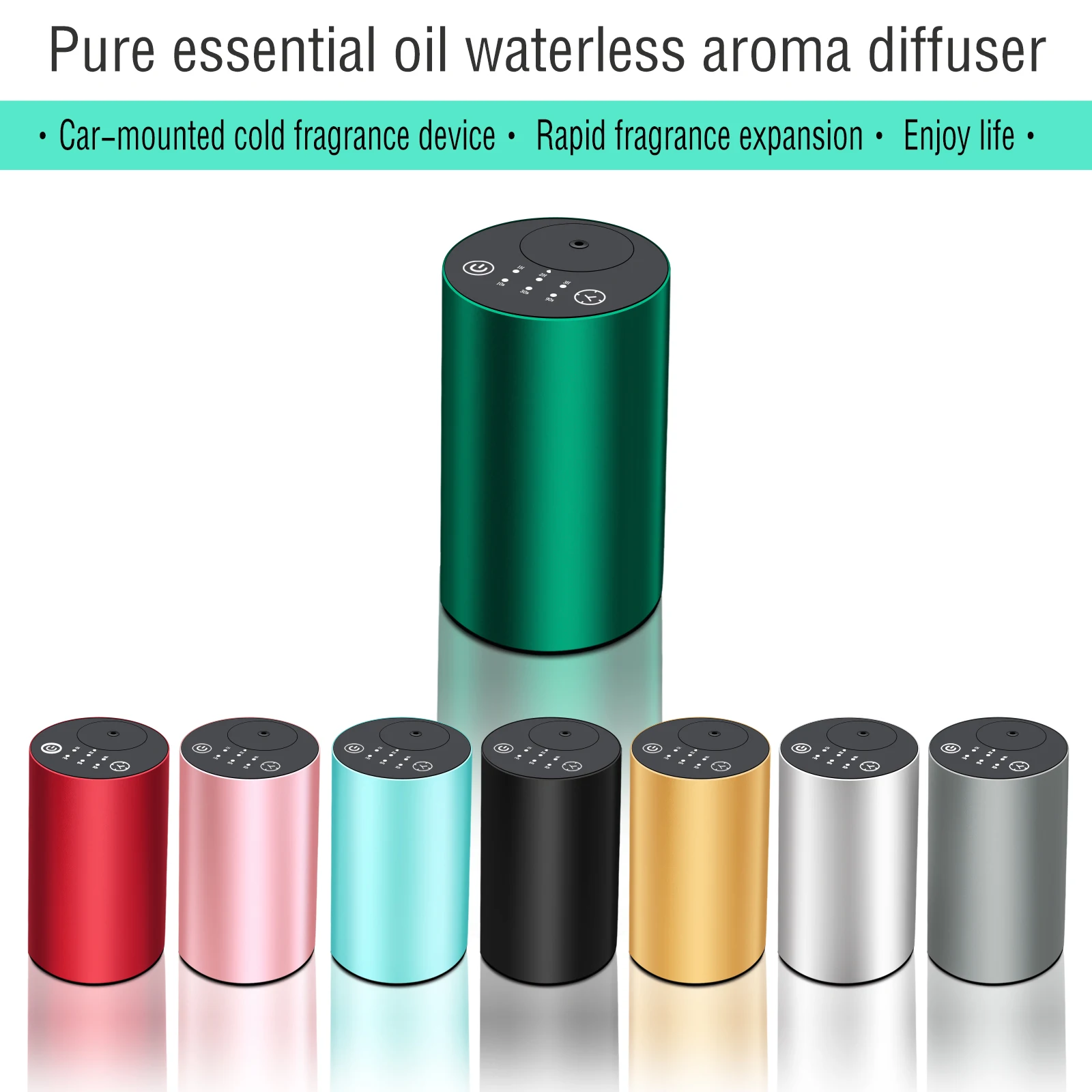 Type-c Charging Travel Car Humidifier Operated Mini Waterless Scent Aromatherapy Essential Oil Car Aroma Diffuser