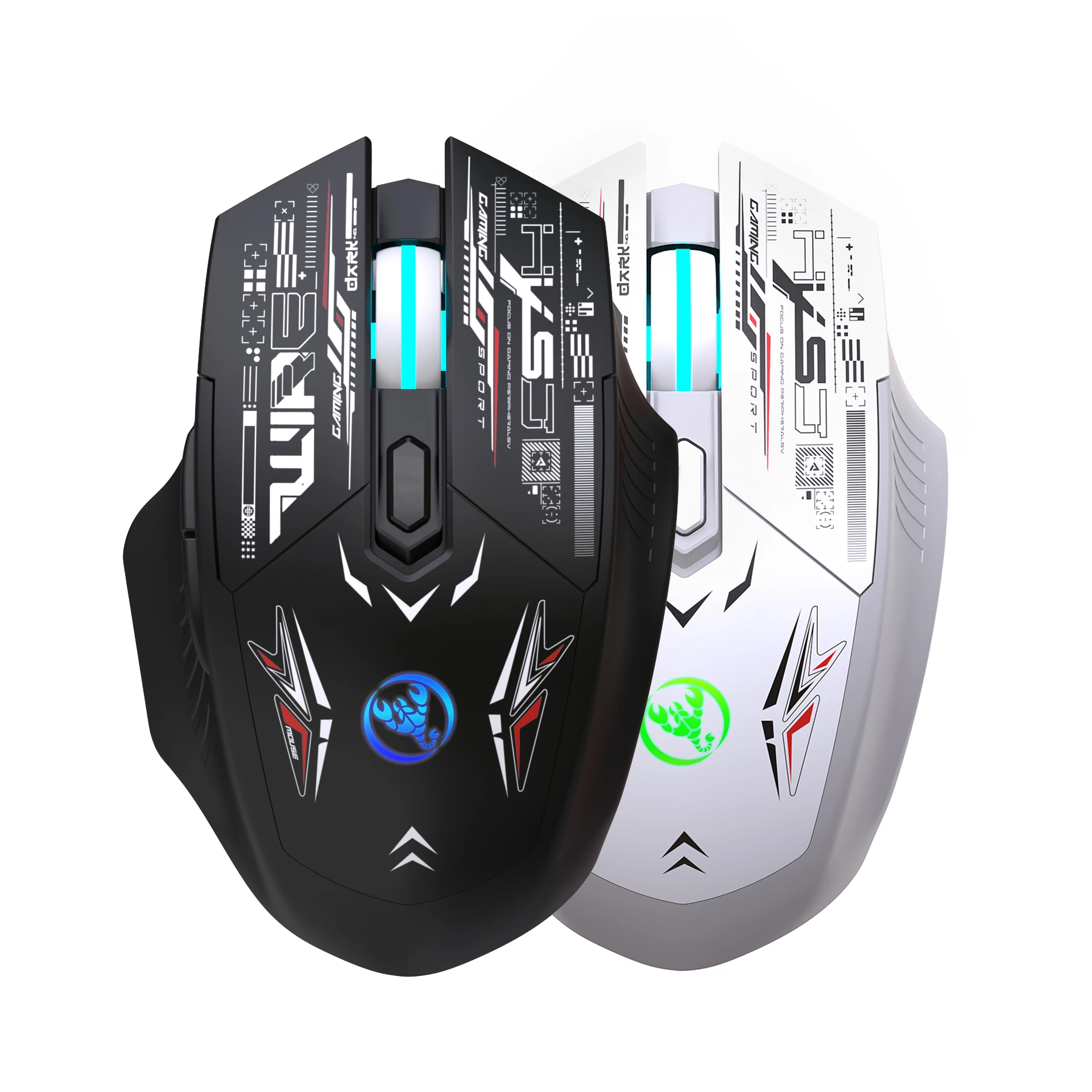2 Modes Bluetooth Gaming Mouse Rechargeable 2.4G USB Wireless Silent Mouse for iPad Phone Tablet Laptop Computer