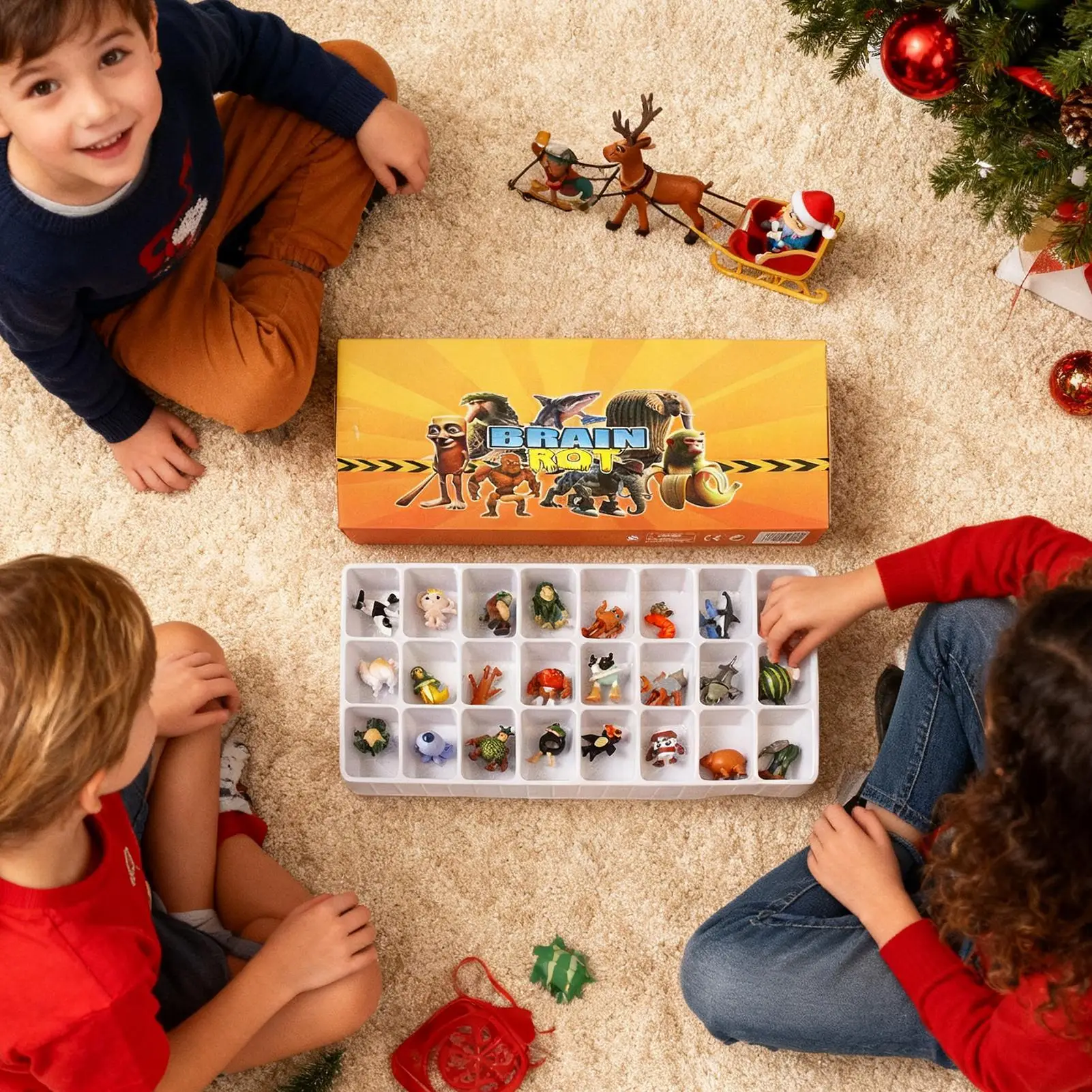 العد التنازلي التقويم 24 يوما Tongtongtongsahura تحصيل تمثال عيد الميلاد عطلة العد التنازلي للأطفال حفلة الشتاء الاحتفال