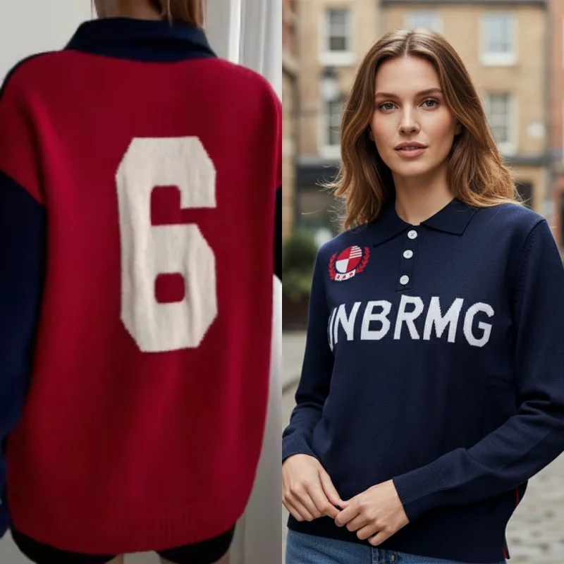 

Модный свитер с лацканами и графикой 6 лет, свободный пуловер в стиле панк, хип-хоп, повседневный вязаный пуловер в стиле ретро, большой вязаный пуловер с длинными рукавами