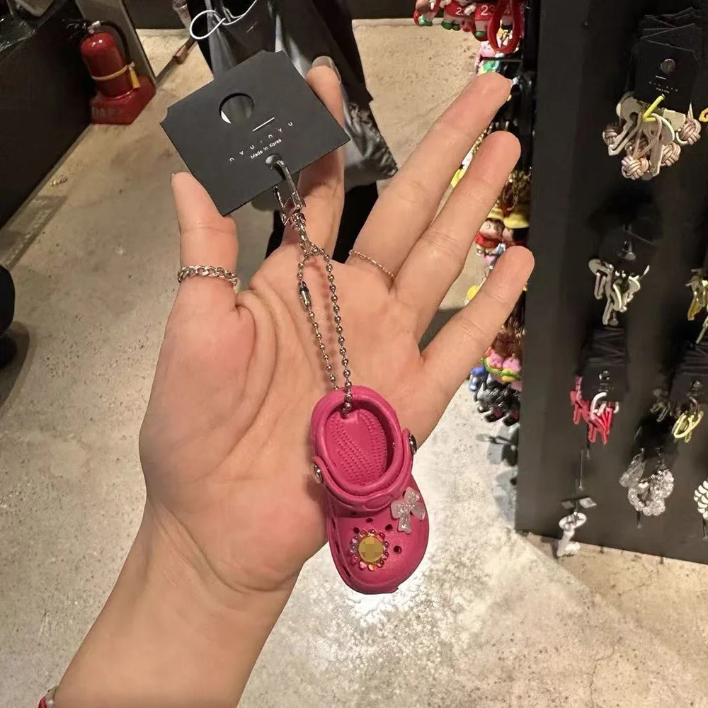 Creativity Simulation Miniature Slippers Pendant Keychain Cute Fun Accessories Gift A103
