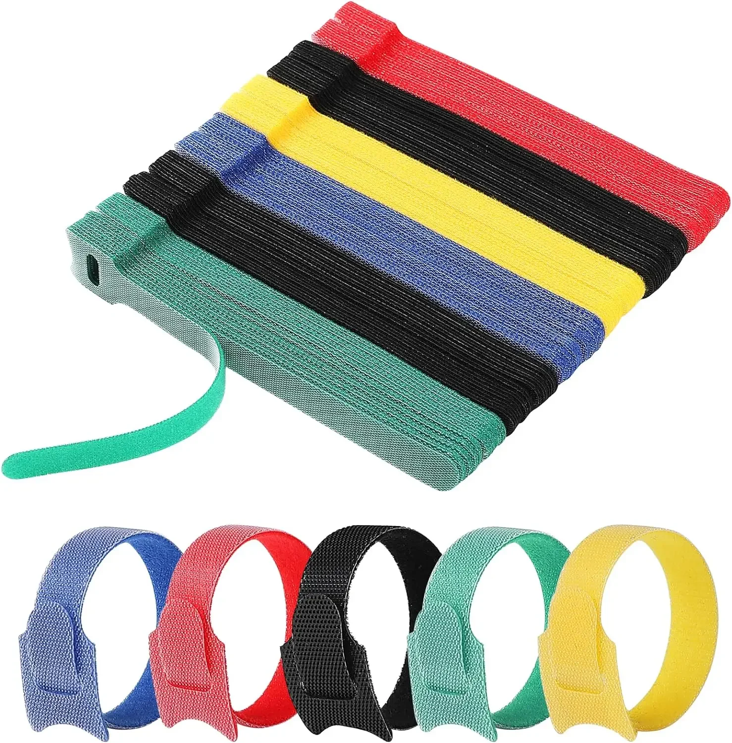 USB Cable Organizer Winder Ties Wire Management Holder Reusable Clip Protector Nylon Strap Mouse Earphones Hoop Tape