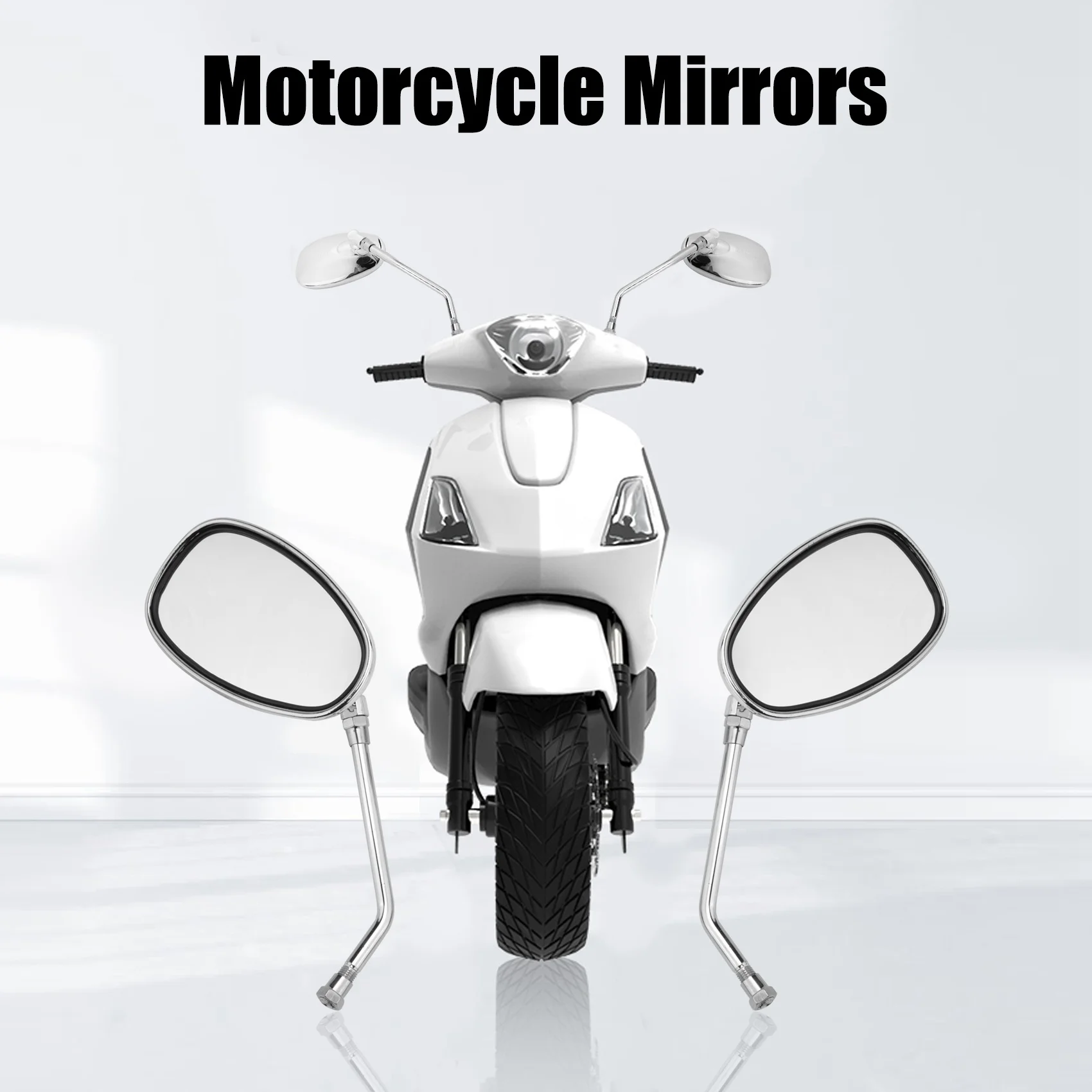 For Honda Shadow Spirit 750 1100 VTX1300 VTX1800 Chrome Motorcycle Mirrors 10MM