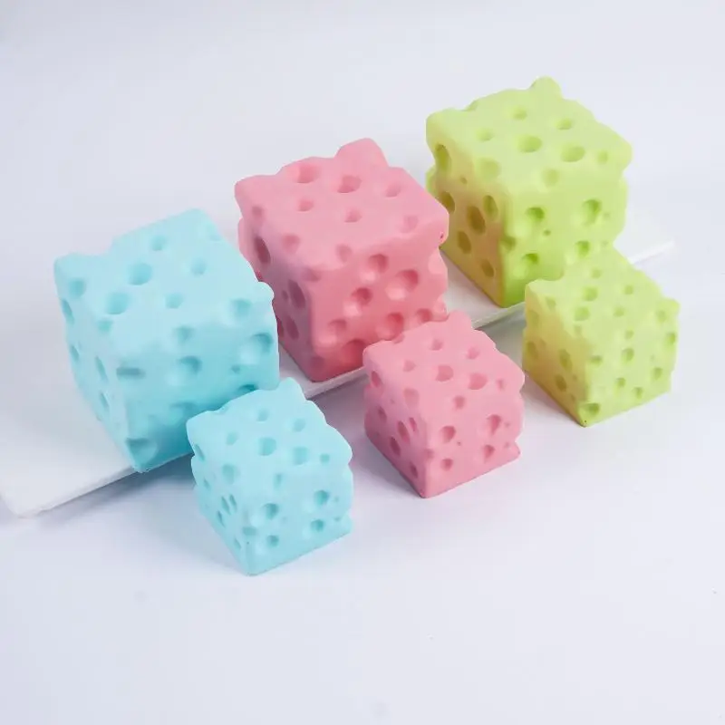 Cheese Squeeze Toy Sticky Soft Squishy Decompression Fidget 1PC Perfect for Holiday Gift Party Bag Filler