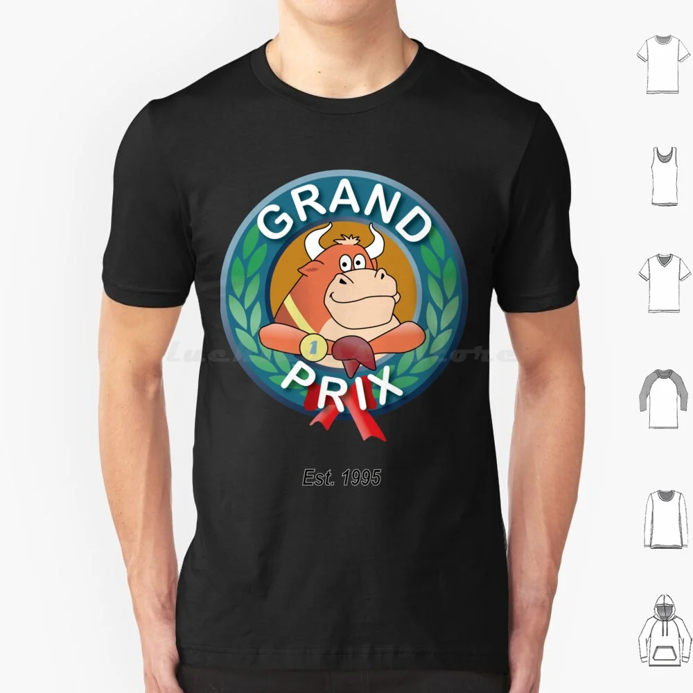 Logo de Grand Prix rearse O Vector-Camiseta clásica de gran tamaño, camisa 100% de algodón con Logo de Grand Prix, Margarita O