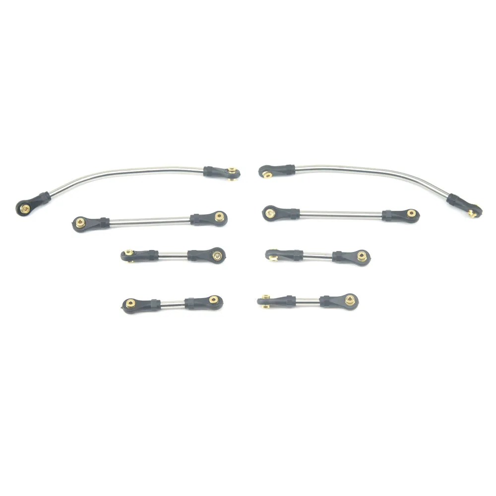 チタン LCG シャーシフレーム、シャーシリンク、ドライブシャフト、ハンガービーム、真鍮製スキッドプレートセット付き、Axial SCX24 1/24 RCパーツ用