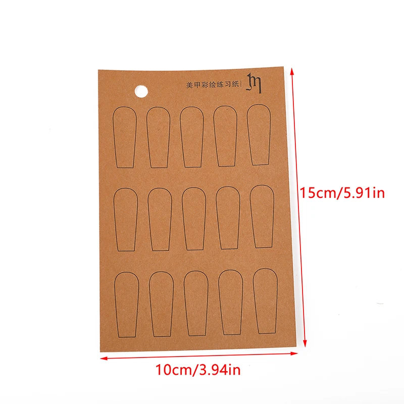 เล็บเส้นฝึกกระดาษวาดภาพวาดแม่แบบการเรียนรู้หนังสือเล็บเครื่องมือ UV GEL GUIDE เล็บอุปกรณ์เสริม