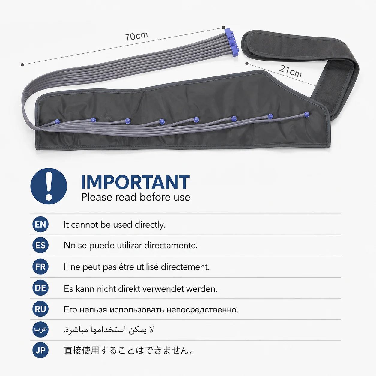 8 Airbag Air Compression Leg Massager Pneumatic Calf Massage System with Custom Wrap Combinations for Home Use