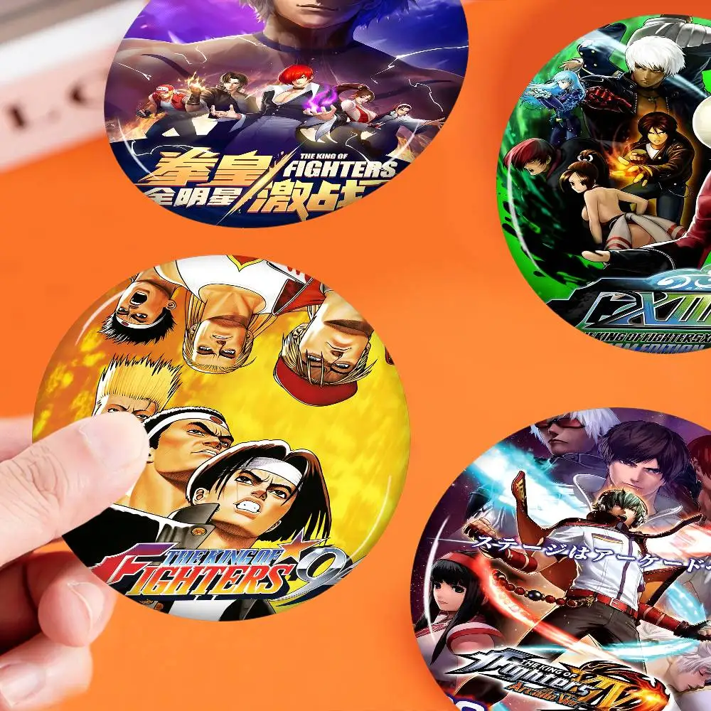 K-King Of F-Fighters 58mm Handmade Brooch Cartoon Cosplay Badge On Backpack Jewelry Accessories Gifts