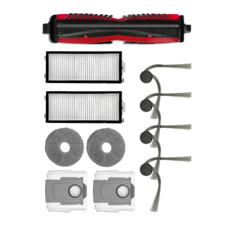 AC39-For Roborock Saros Z70/Saros Z70 Ultra Replacement 11PCS Main Side Brush Filters Mop Pads Dust Bags Vacuum Cleaner Parts