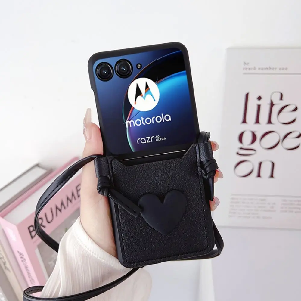 For Motorola Razr 40 Ultra Moto Razr 60 50 Ultra 2023 Plus 2024 New Case Card Pack Bracelet Ultra-thin Folding Shockproof Cover