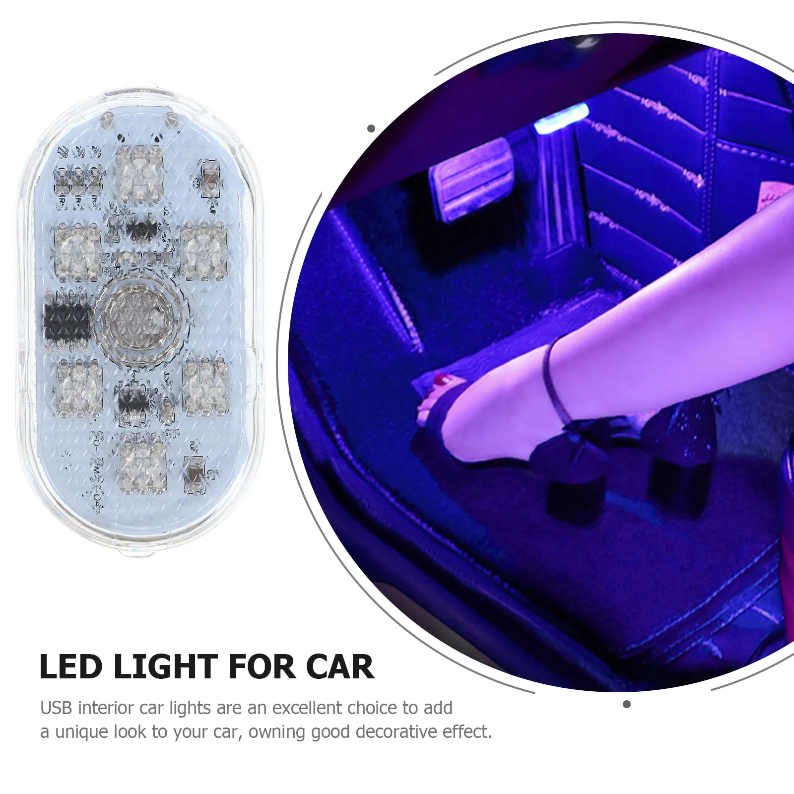 

Car Neon Lights USB Rechargeable LED for Interior 7 Colors Upgrade Tape Installation Car Decor Ambient Lighting