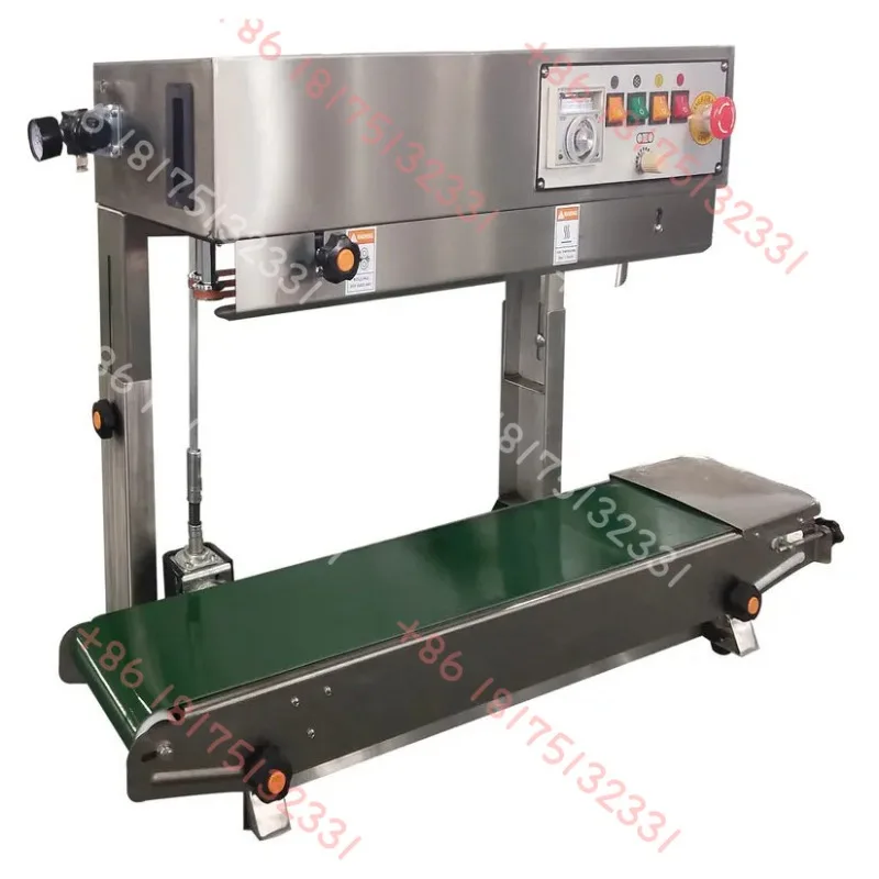 DBF-1000AN Automatic Vertical Continuous Inflation Nitrogen Flushing Filling Plastic Bags Band Sealing Machine