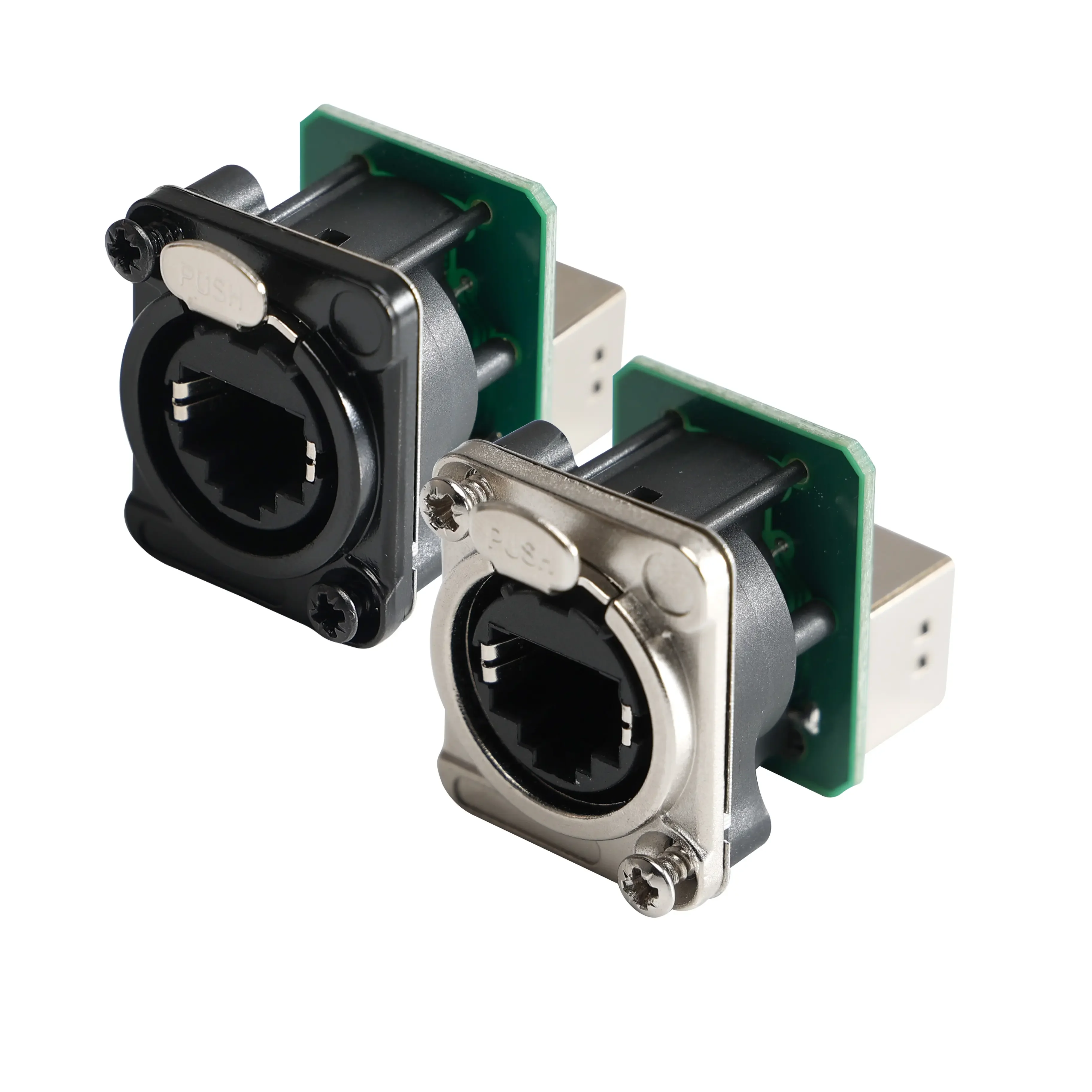 Wall Panel Ethernet RJ45 Feedthrough Chassis Connector Socket