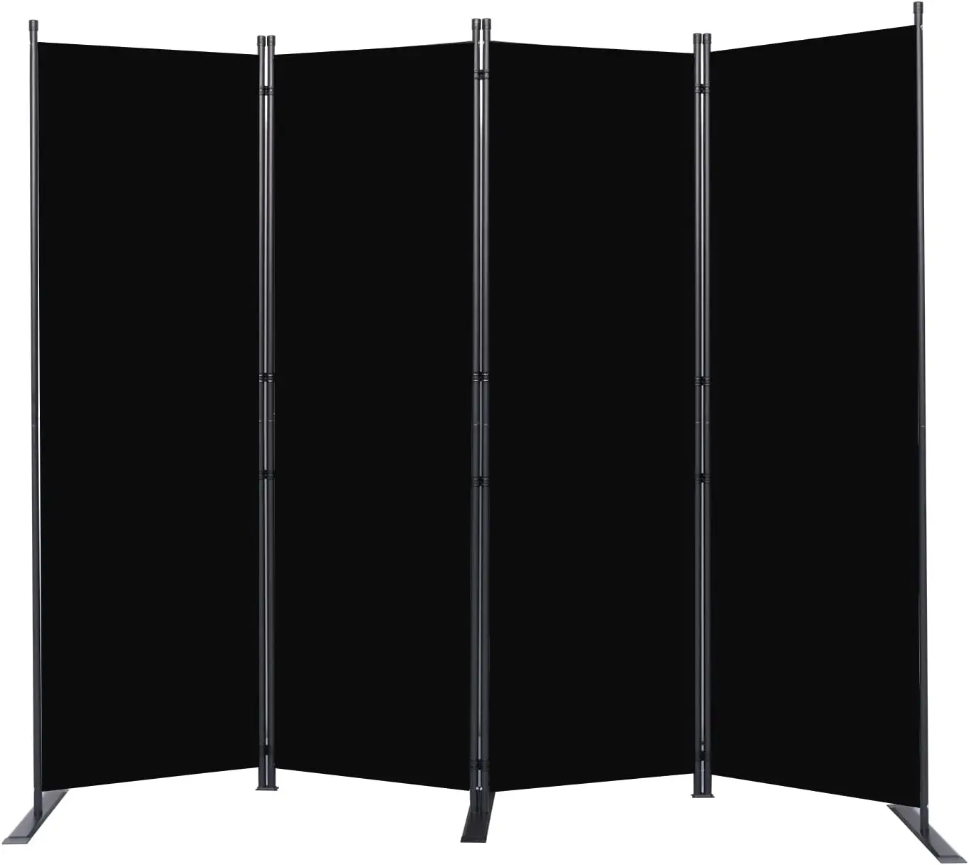 Portable Room Dividers and Folding Privacy Screens, 88'' W Fabric Divider for Room Separation, 4 Panel Partitio