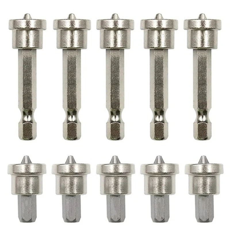 

10Pcs/Set Magnetic Positioning Screwdriver Bits Head 25/50MM Woodworking Screw Hex Shank Positioning Bit Batch Head