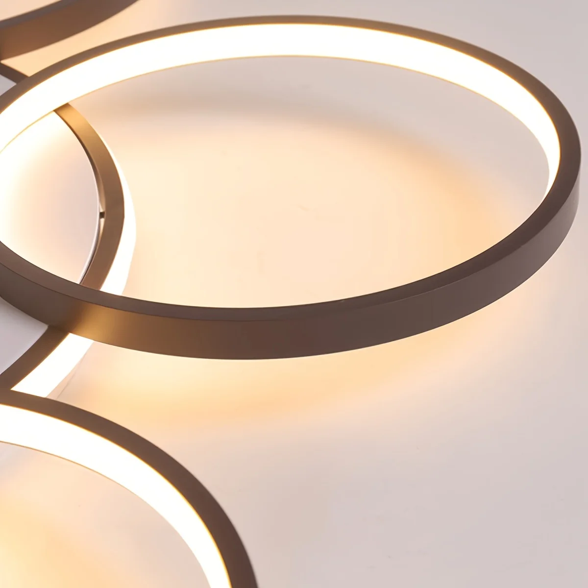 Modern Six Head LED Ceiling Light Acrylic Lampshade Stepless Dimming with Remote Control Flicker-free Ceiling Light for Indoor