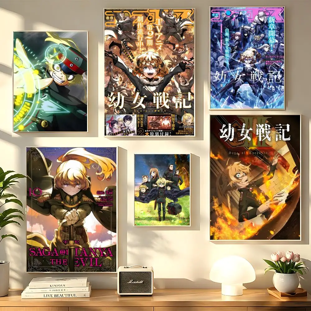 The Saga of Tanya the Evil Painting Calligraphy Poster art art suitable for living room bedroom bar parlor home