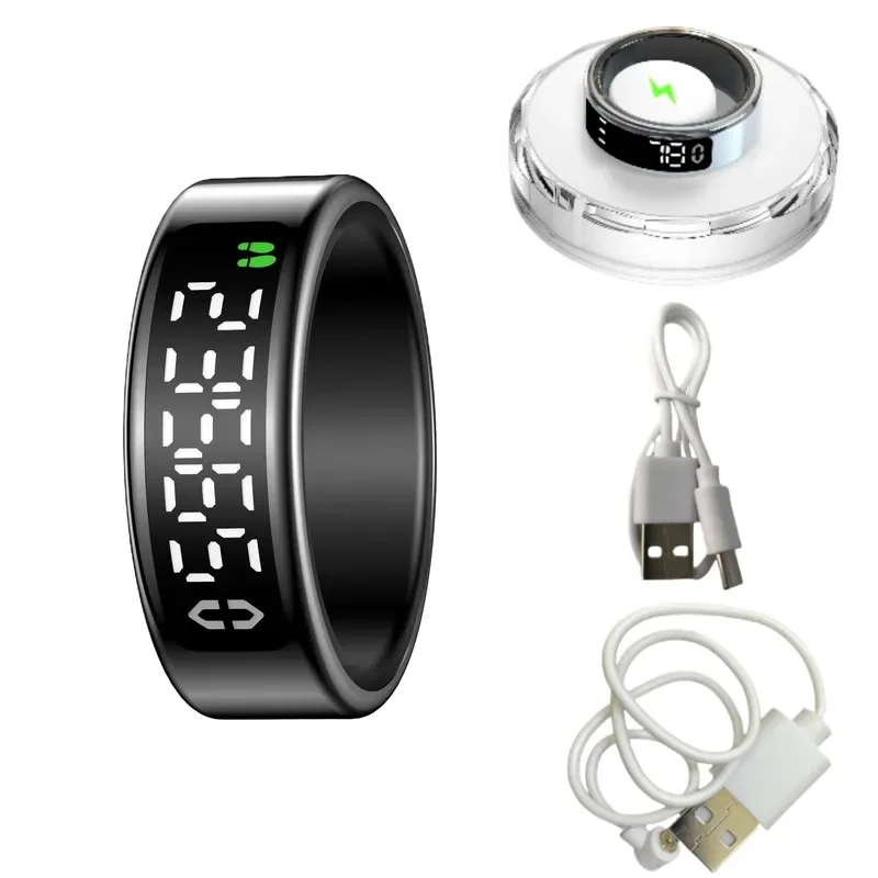 Smart Ring Health Tracker Heart Rate Blood Oxygen Sleep Monitor Fitness Activity Bracelet for Men Women Couples Gift